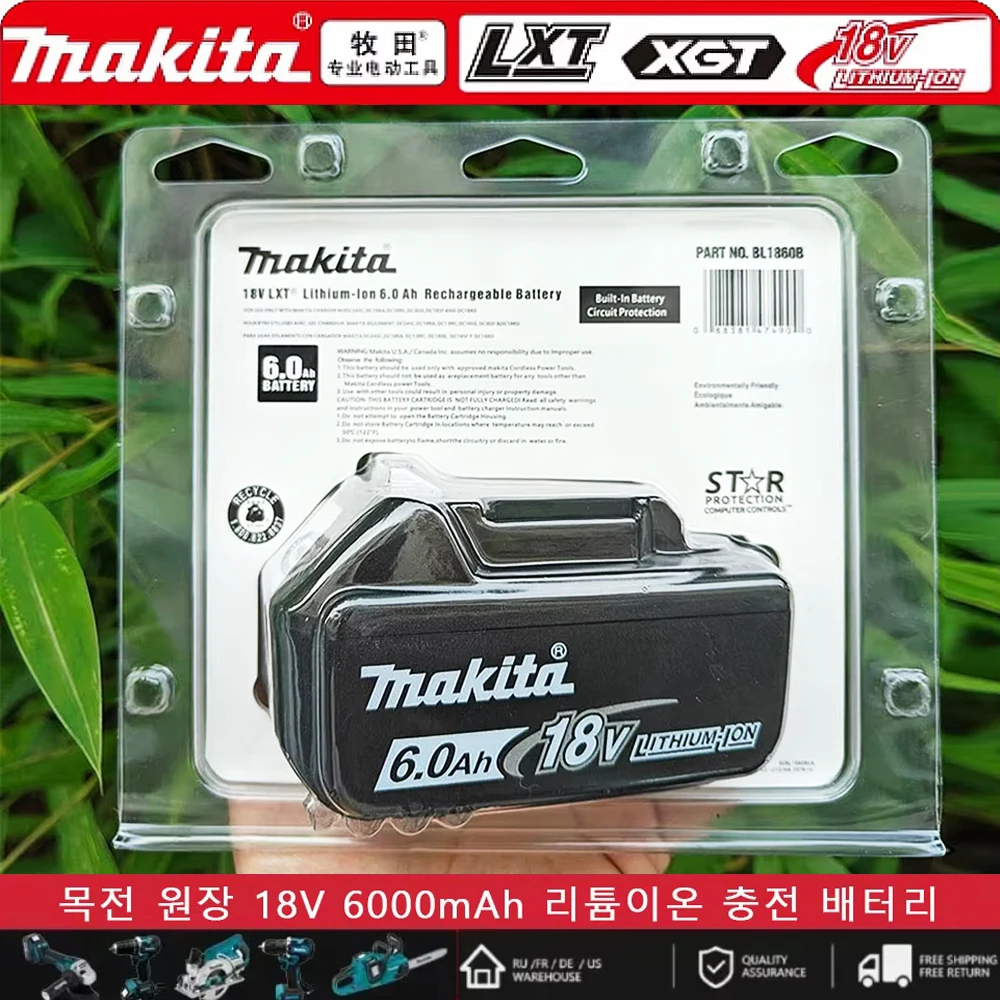 

Original Makita battery, 18V 9.0Ah rechargeable battery, power tool BL1830 BL1840、BL1850、BL1860B、 Makita 18V lithium battery