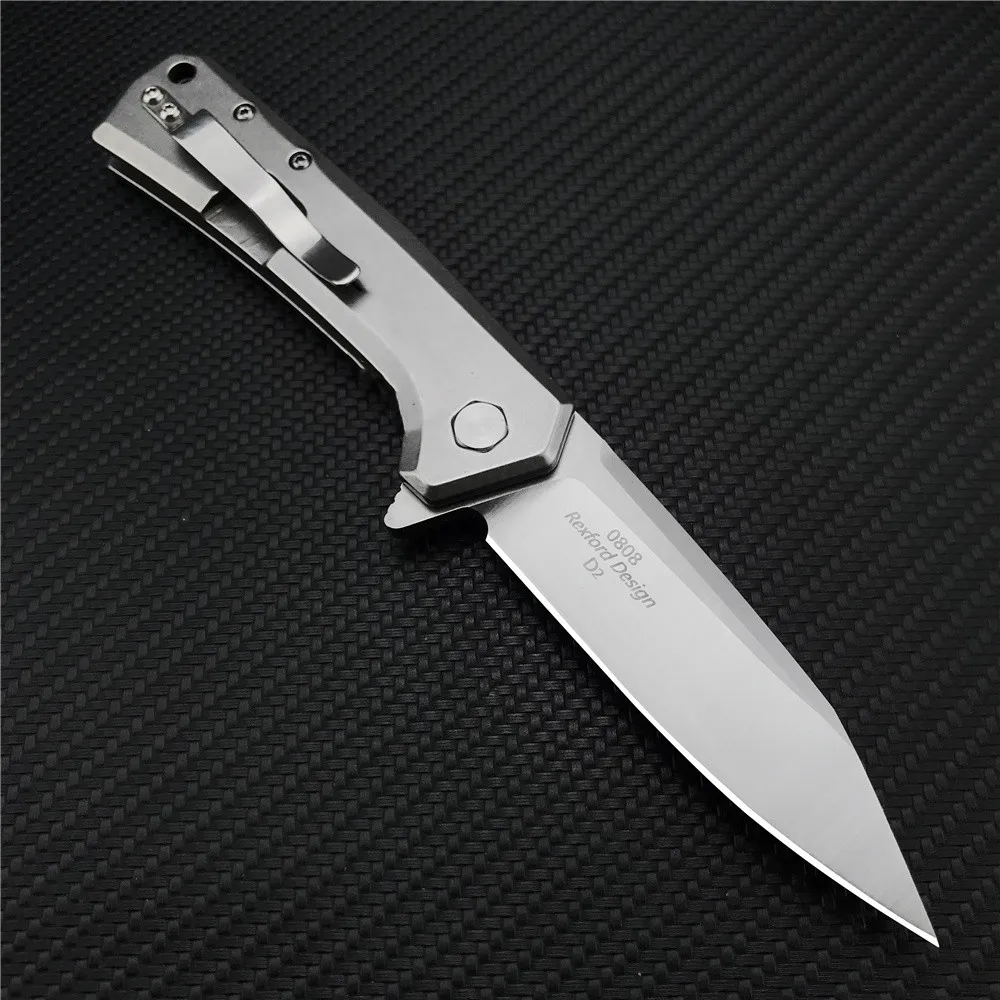 

ZT 0808 Tactical Folding Knife Flipper D2 Steel Ball Bearing Pocket Camp Survival Knives Outdoor EDC Tool Utility Military