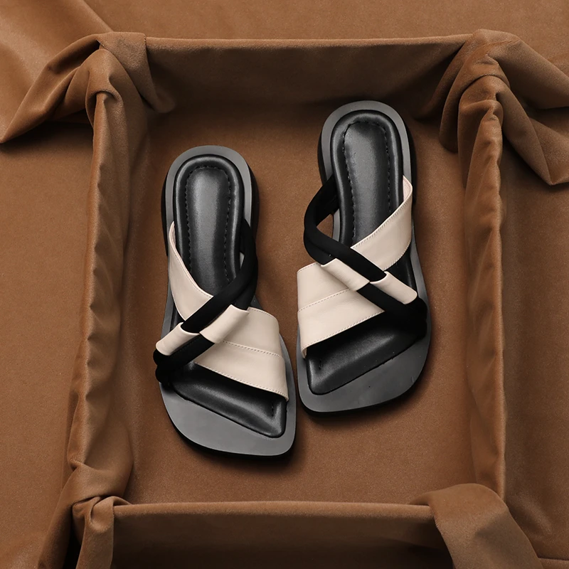 Shoes for Women 2023 Flat Shoes Sandals Women's Shoes Thick Slippers Fashion Beach Casual Women's Shoes Low Heel Slipperszapatos