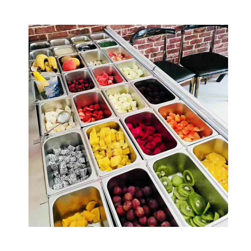 Trends Commercial Countertop Refrigerators Buffet Catering Food Display Sandwiches Pizza Prepare Working Bench Table Top