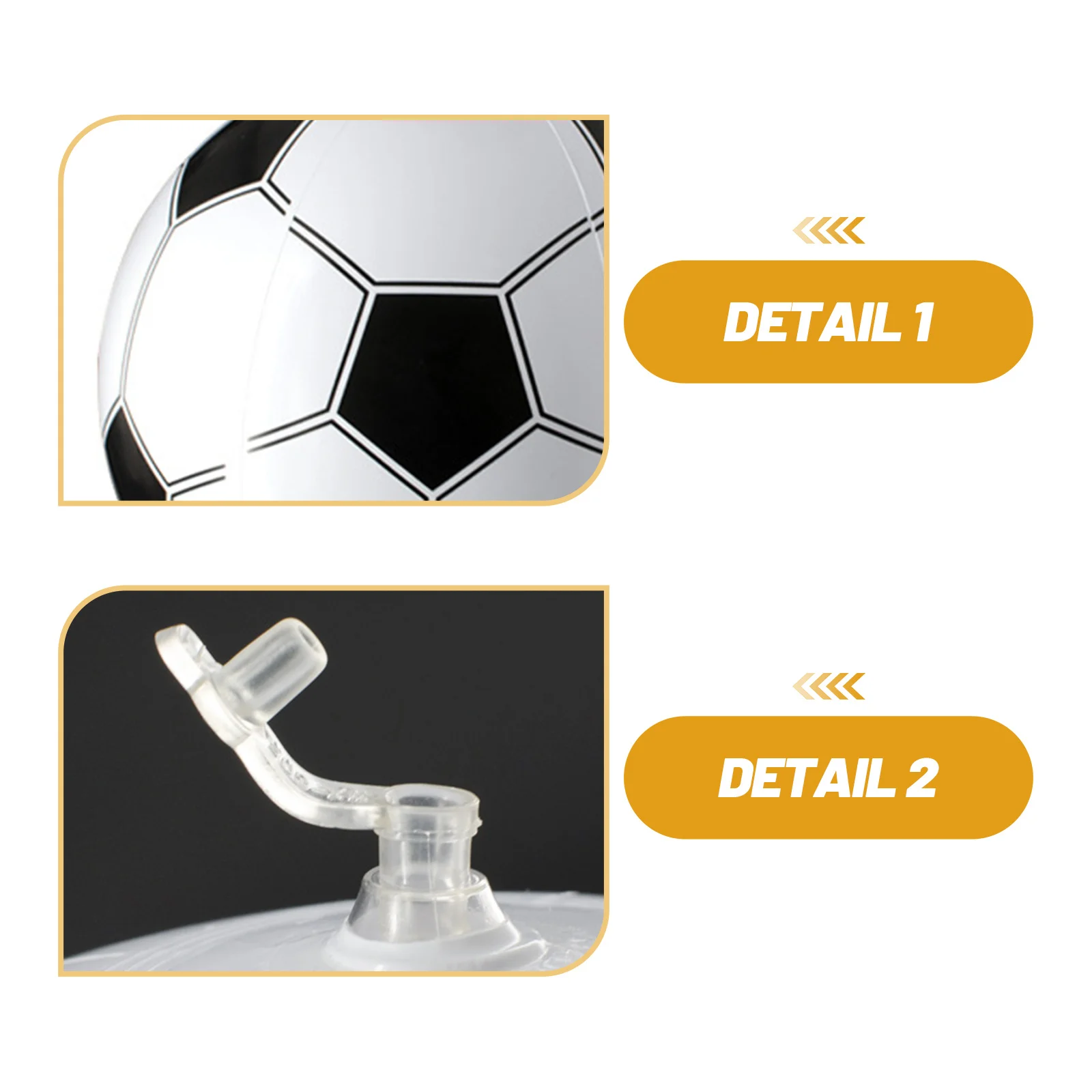 Pelotas de fútbol inflables, Material de PVC, bien sellado, fácil inflado, fugas duras, Ideal para fiestas y niños, 6 uds.