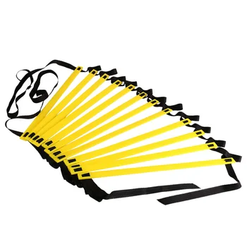 柔軟な敏捷性はしごナイロンはしごジャンプ速度トレーニングフィットネス階段はしごサッカートレーニングエネルギーはしご