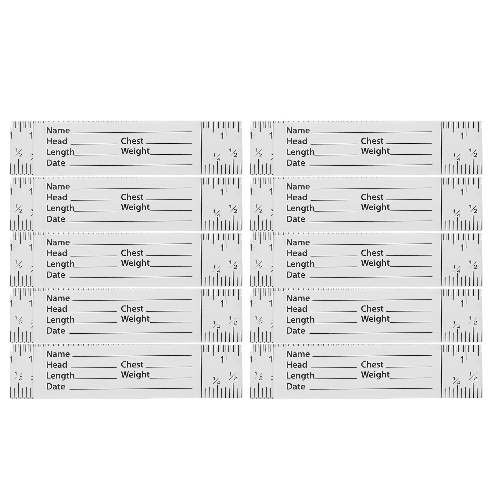 

10Pcs Graduated Measuring Ruler Dual Scale Paper Tape Measure 152cm Centimeter Inch for Architecture Engineering School