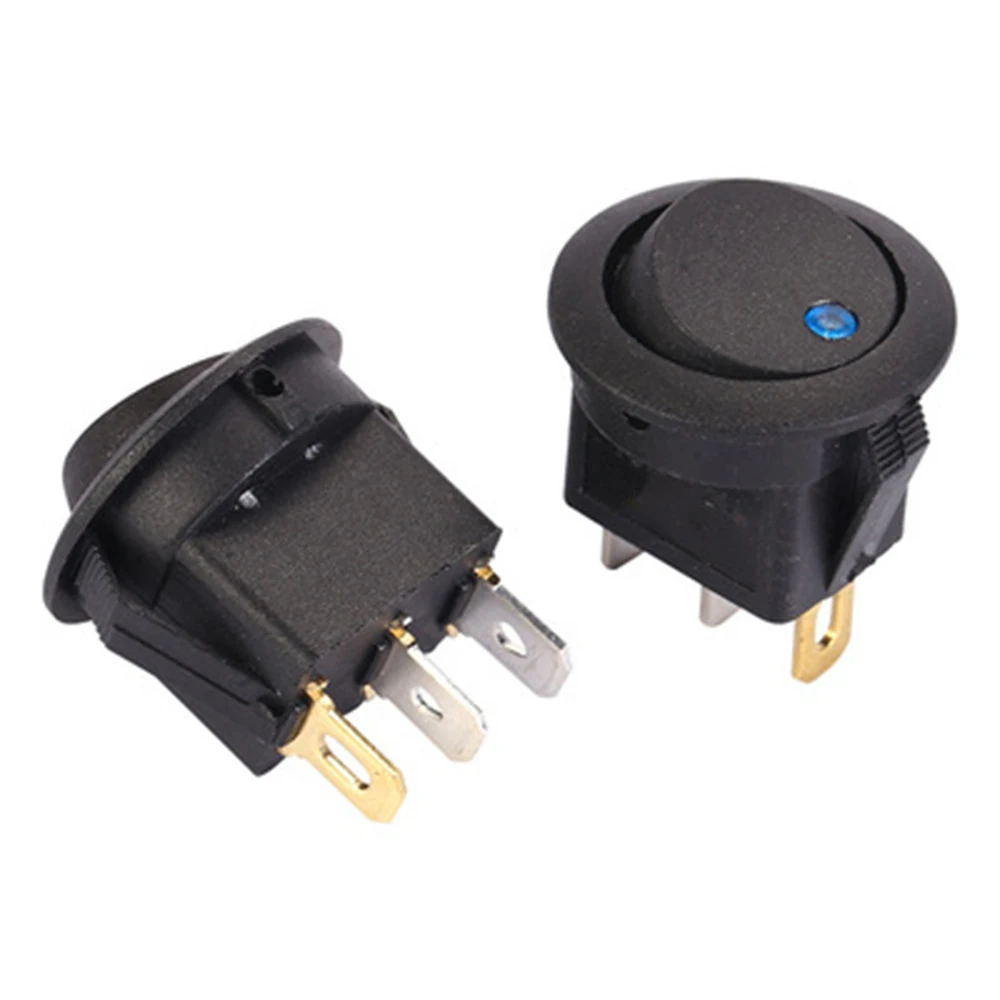 1Pcs Car 12V/24V 20A 3 Pin Round Rocker Dot Boat LED Light Toggle Mini Switch SPST ON/OFF with 4 Colors