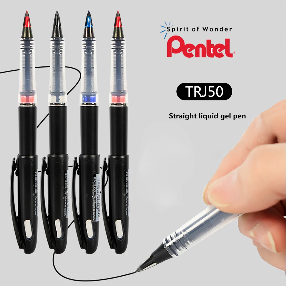 

Ручка гелевая Pentel TRJ50 Tradio, японская прямая карандаш с жидкостью, красная/синяя/черная, для письма, деловые и офисные аксессуары