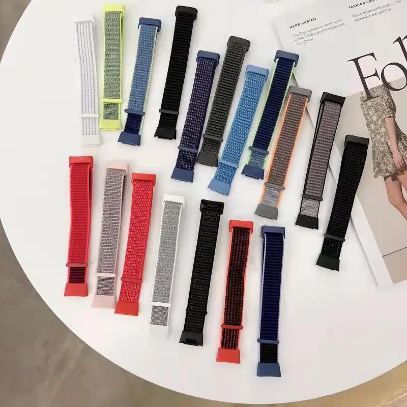 Verstellbares Nylon-Armband für Fitbit Charge 6 5, bequemes Sport-Loop-Armband, Ersatzarmband für Fitbit Charge 5 – Detail 1