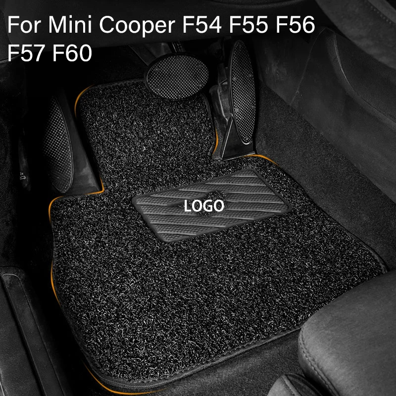 Custom Car Floor Mats Wire Foot Pads Carpet Accessories  For MINI Cooper COUNTRYMAN CLUBMAN One JCW S F54 F55 F57 F57 F60