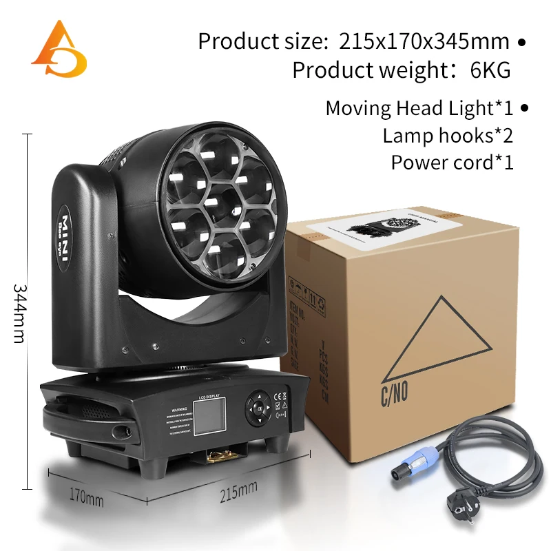 1-4pcs/RGBW 7x40W LED Moving Head  Big Bees Eyes  Zoom Wash Lights  Refer To DJ Disco Home Party Night Club Bar