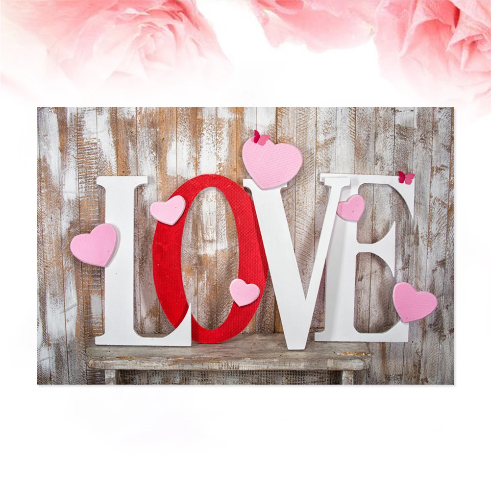 

Photography Backdrop 90X150Cm Love Heart Valentine'S Day Photo Cloth For Studio Use Seamless Wrinkle Free Fabric