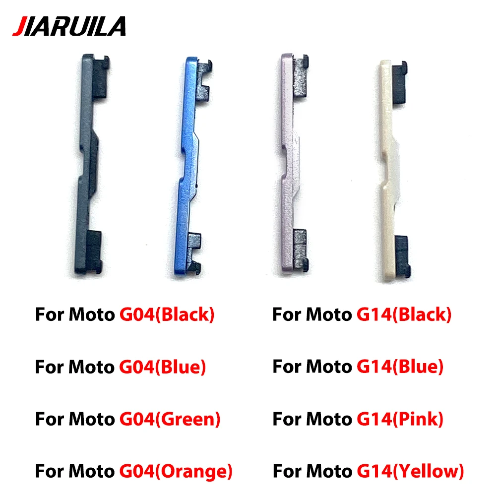 Side Volume Button + Power ON / OFF Buttton Key Set Replacement Part For Motorola Moto G04 G14 G53 G54