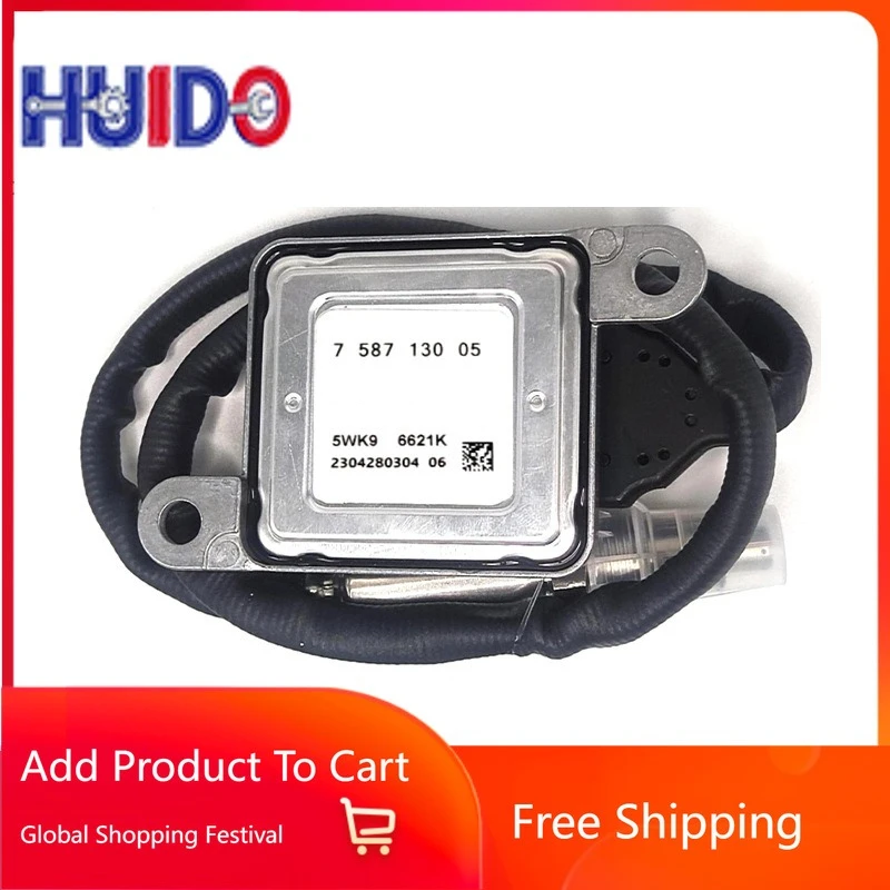 Nitrogen Oxygen Nox Sensor 758713005 5WK96621K for BMW 12V Engine Air Quality Monitor for Automotive
