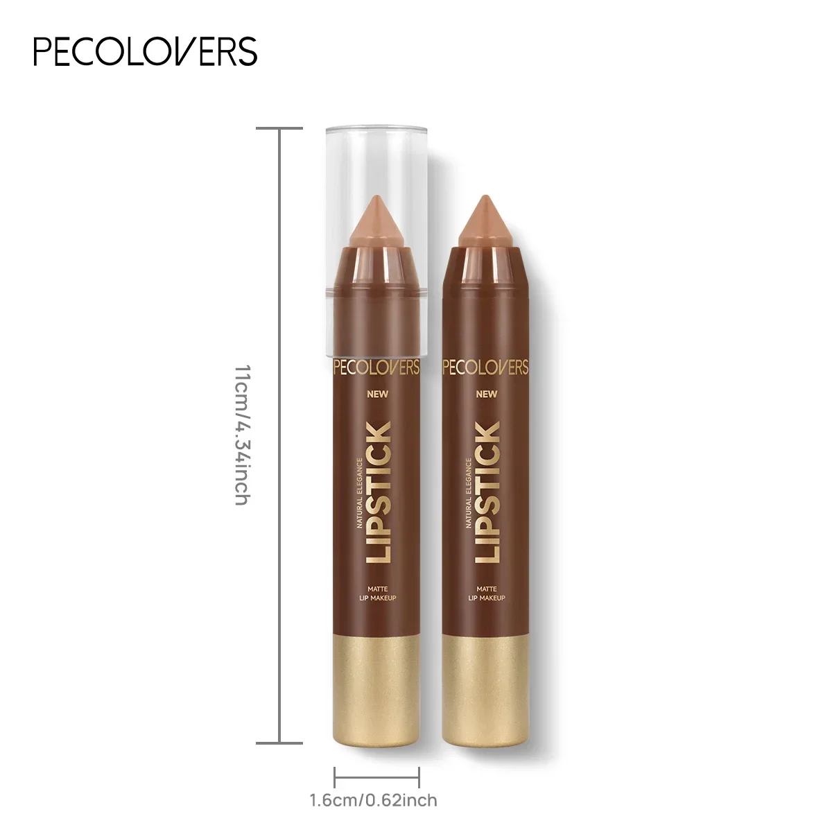 1pc lápis de batom fosco à prova dwaterproof água-batom matiz de contorno, caneta lipliner de copo antiaderente, acabamento fosco de longa duração