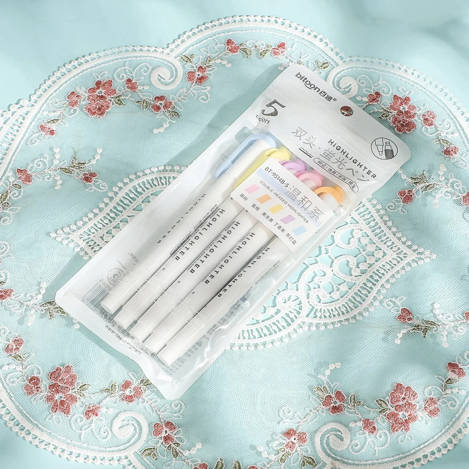 

5 шт./компл. двусторонний хайлайтер Morandi Macaron цвет гладкое письмо студенческие канцелярские принадлежности креативные школьные принадлежности «сделай сам»