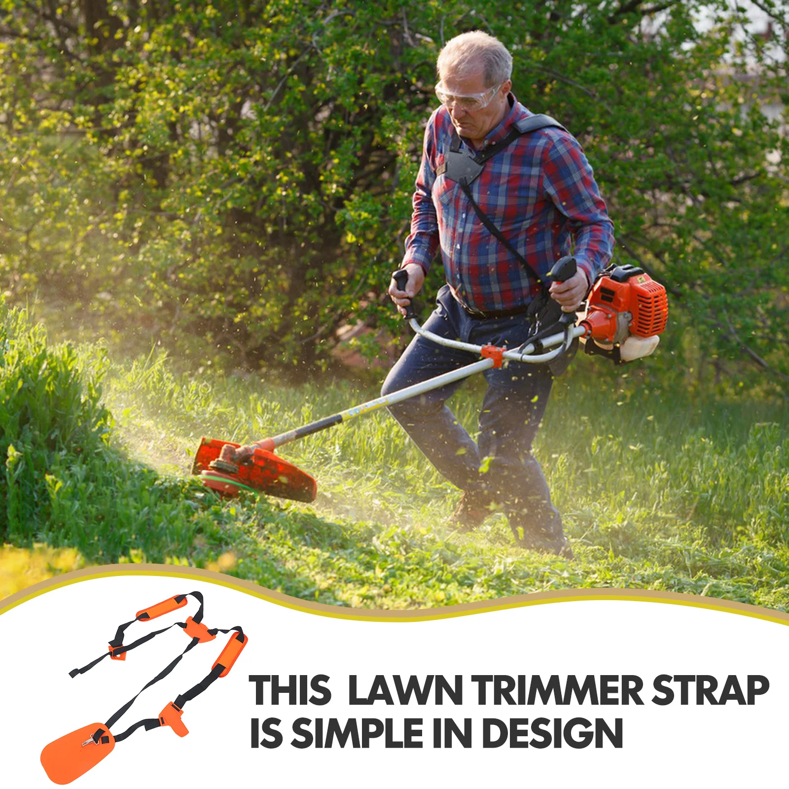 

Lawn Trimmer Shoulder Strap Thick Wide Adjustable Carrying Belt for Grass Cutter Garden Accessories Trimmer Strap