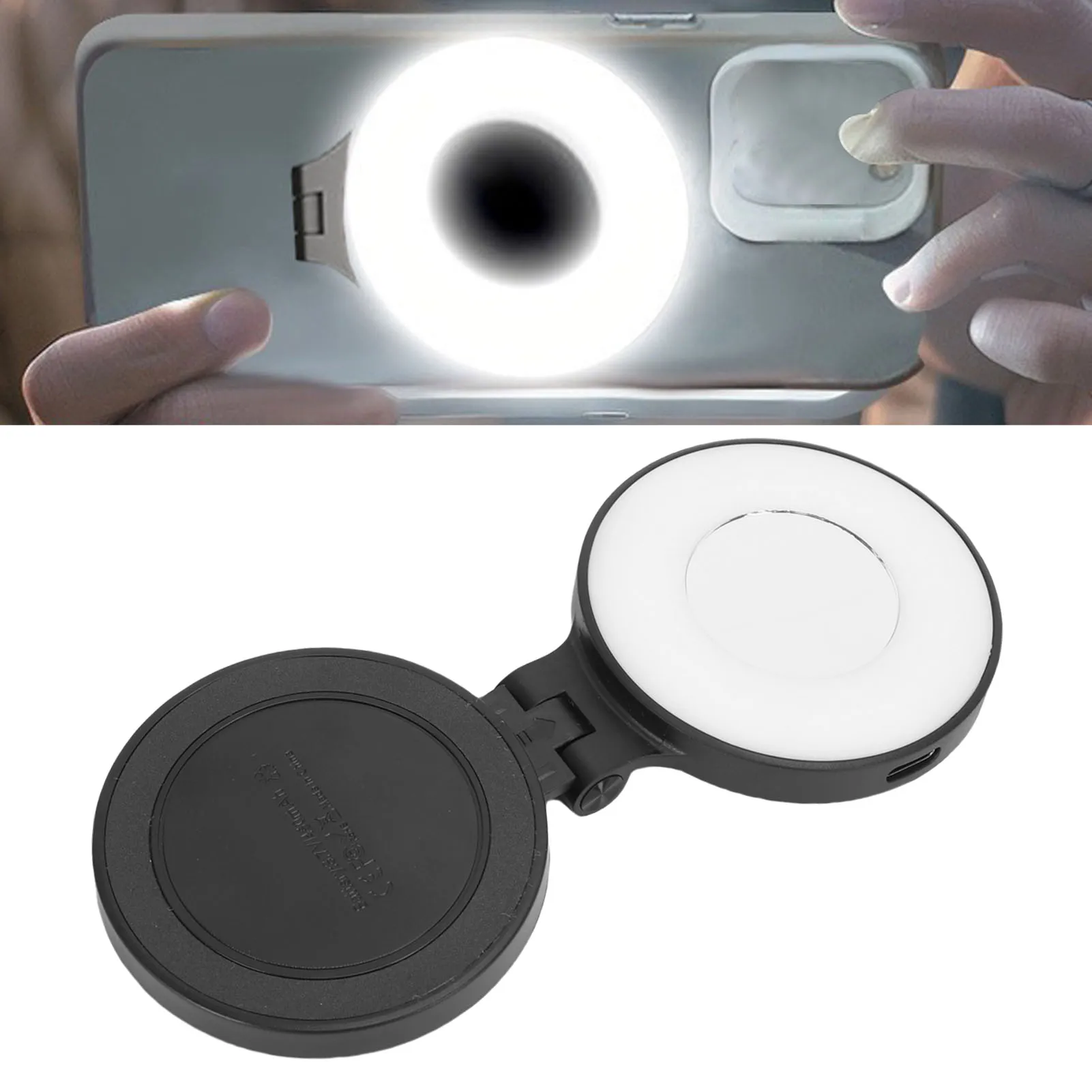 

Магнитный светильник для селфи, поддержка Magsafe, бесступенчатая регулировка яркости, складной телефон, кольцо для селфи, заполняющий свет для фотосъемки, видеозаписи