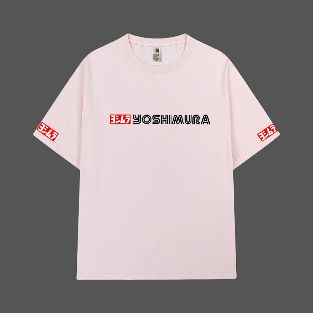 Yoshimura Biker Motorcycle Rider Printed T-shirt Summer Cotton Street Wear Short Sleeve Casual Round Neck T-shirt Men\'s Wear