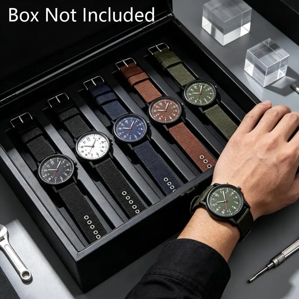 5pc Latest Colorful Color Scheme with Multiple Color Options for Men's Quartz Watch Set Without Gift Box