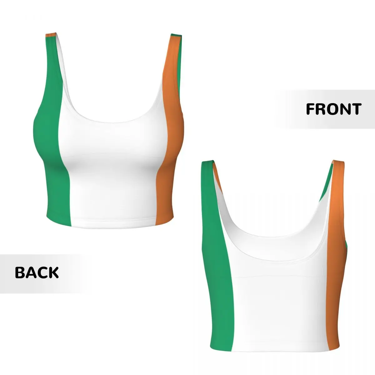 سترة اليوغا المرأة رياضة المحاصيل القمم Reland العلم الشارع الشهير تجريب تنفس تانك القمم الإناث