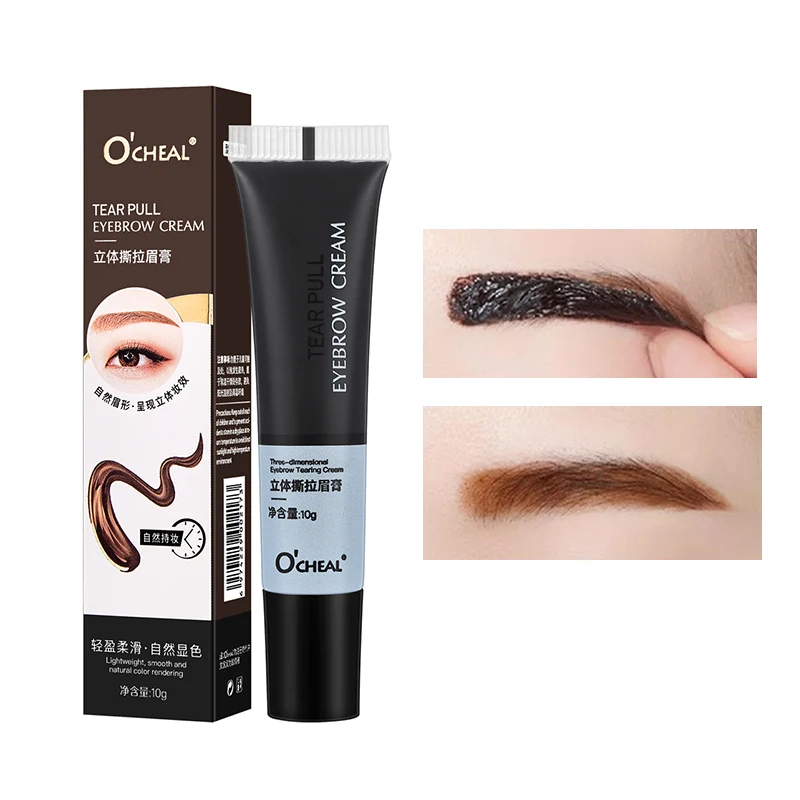 Gel OCHEAL para cejas, crema de ojos resistente al agua de larga duración, pegamento colorante para cejas, tatuaje tintado Natural, maquillaje de cejas de secado rápido