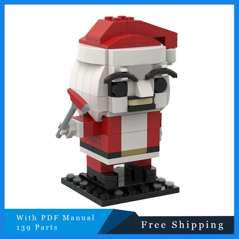 

125 parts MOC Mini Christmas Brickhead Model Building Blocks Children's Educational DIY Assembly Toy Set Birthday Holiday Gift