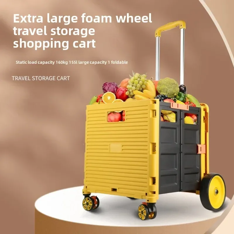 Exquisite Multi-functional grocery shopping cart storage box trolley household folding stair climbing trolley