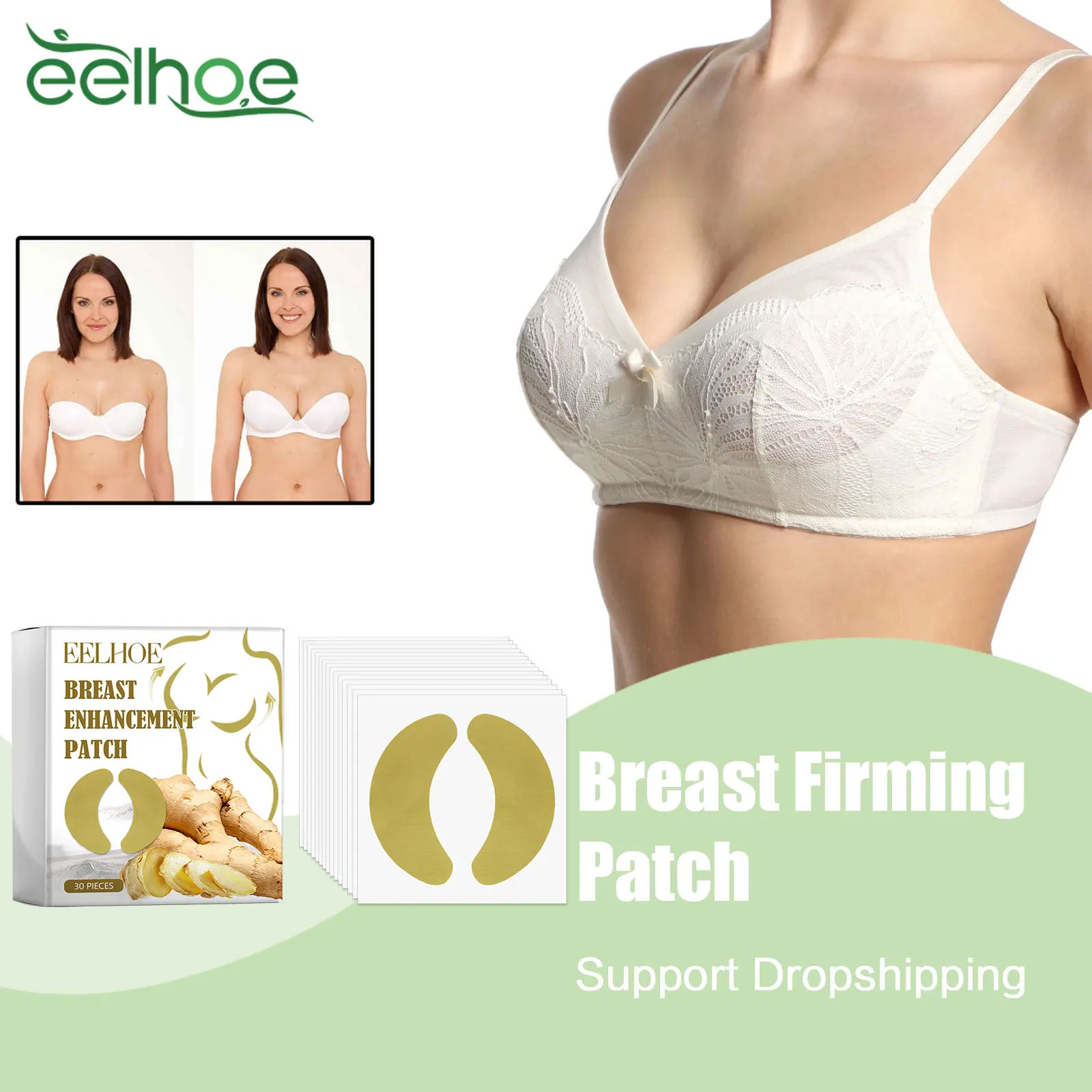 Breast Firming Patch Bust Plumping Augmentation Chest Elasticity Enhancer Improve Boobs Flat Sagging Breast Enlargement Patch