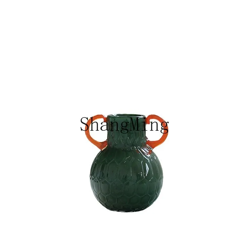 

DSA magnetic powder handmade two-color pattern large vase dining table entrance countertop decorative color vase