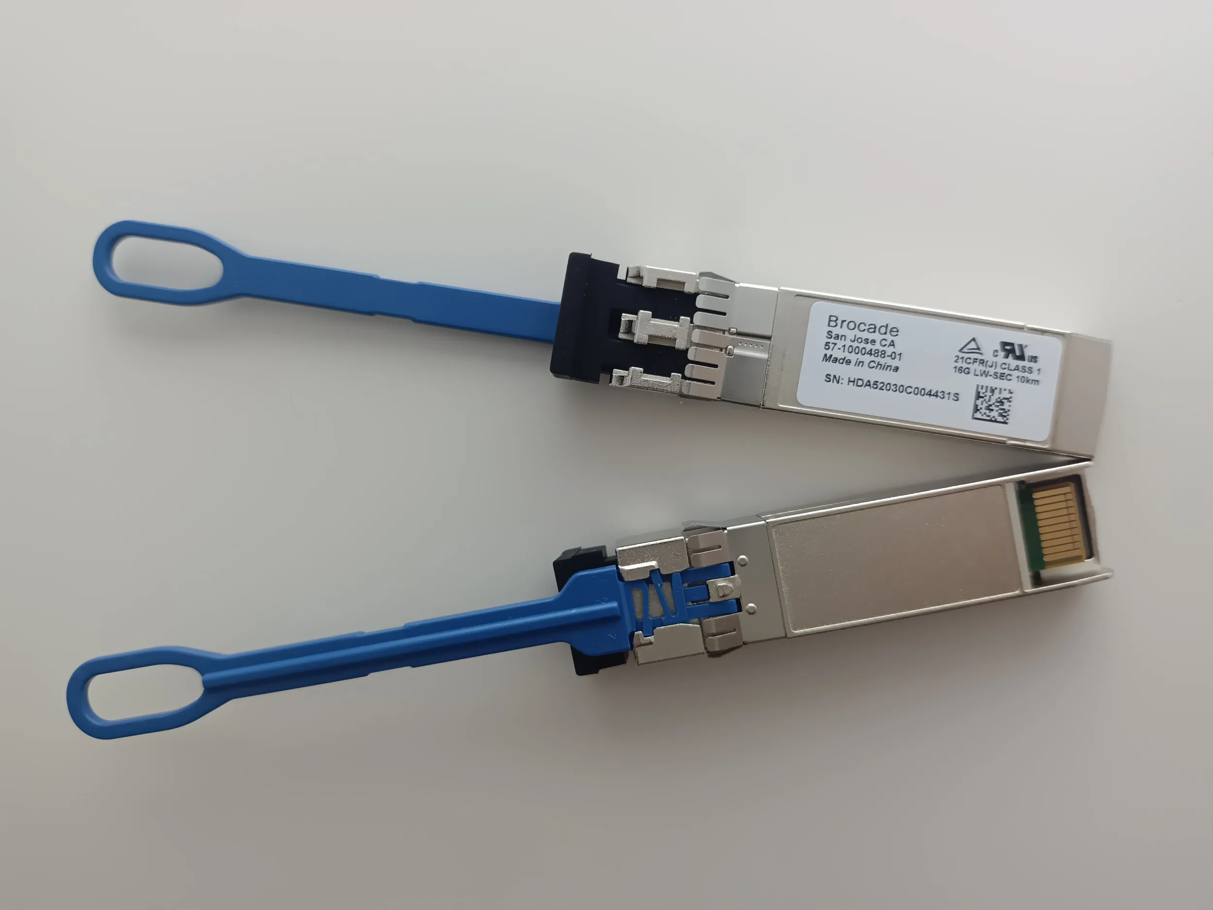 1PCS SFP+ 16gb 10km Module Brocade 57-1000488-01 LW SFP 1310NM 16G 10KM Optical Fiber Port Module/16GB Fiber Transceiver