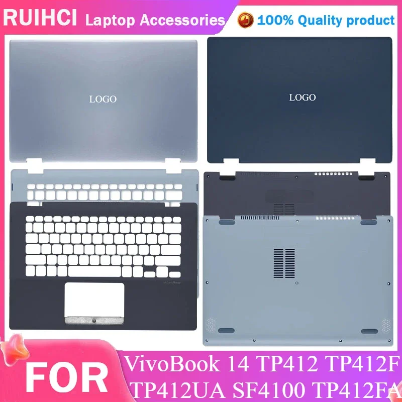 For ASUS VivoBook 14 TP412 TP412F TP412UA SF4100 TP412FA Screen Back Case LCD Top Cover Palm Rest Upper Lower Bottom Shell Base