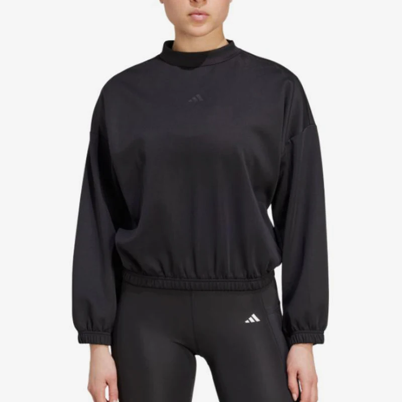 Adidas genuine women's fashionable breathable round neck sports long sleeved sweatshirt JM4488