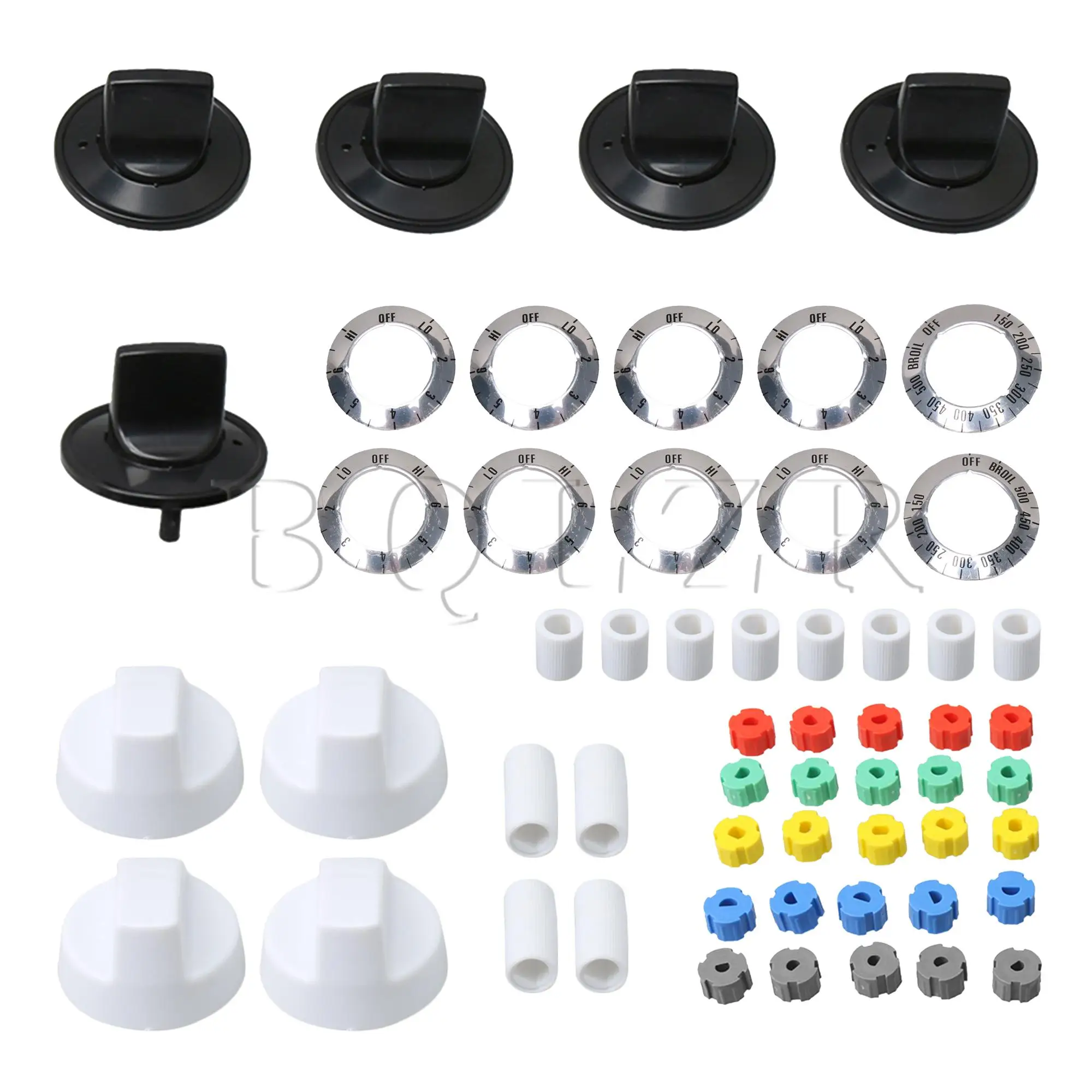 BQLZR 8Pcs Cooktop Oven Knob Replacement for Admiral AP5641247 Black & White