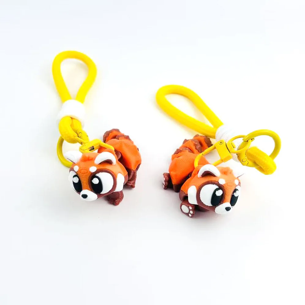 

3D Printing Raccoon Toy Keychain Pendant Cute Simulation Animal Raccoon Backpack Decoration Pendant Gift Joints Movable