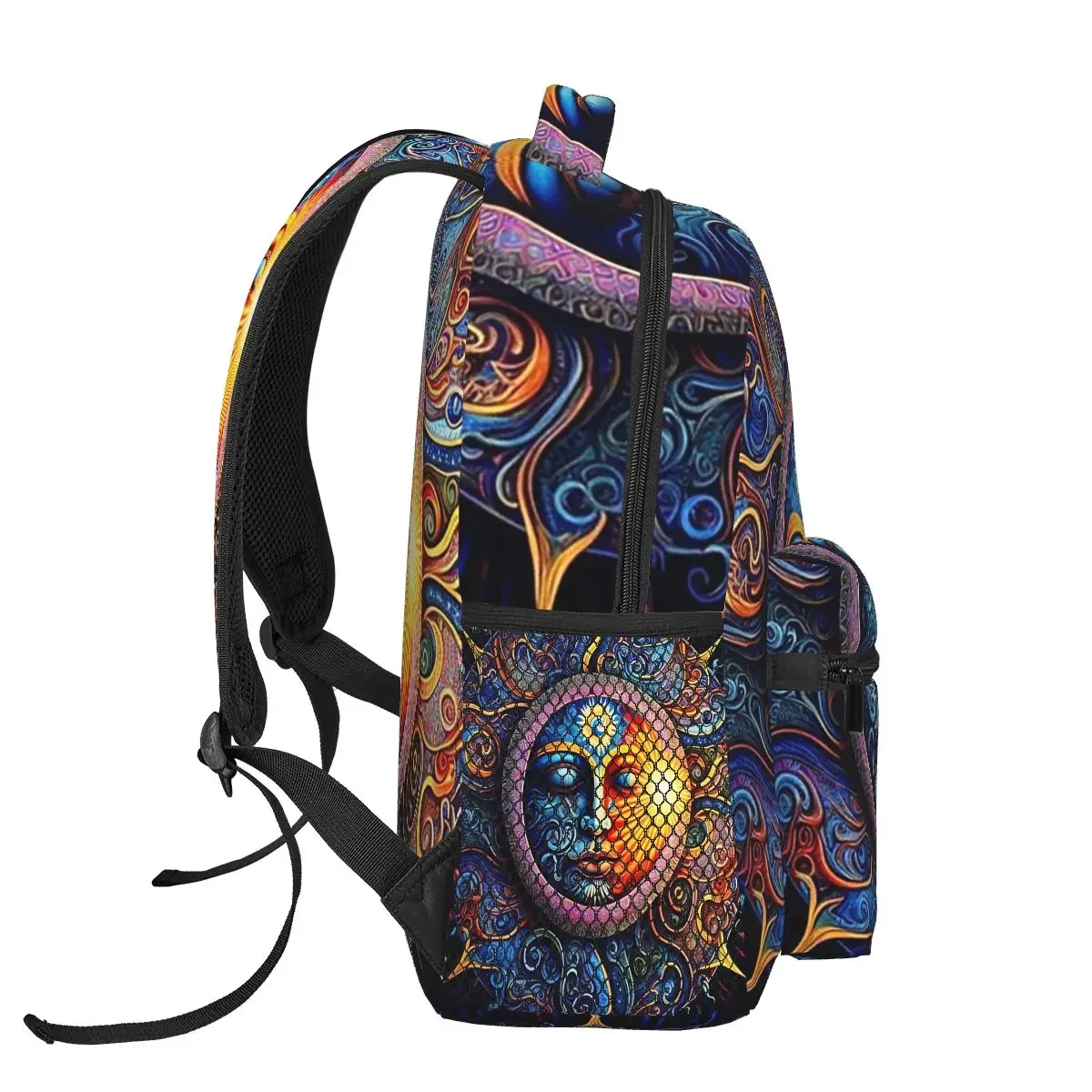 Cosmic Harmony Sun And Moon Mandala Backpacks Boys Girls Bookbag Children School Bags Cartoon Laptop Rucksack Shoulder Bag