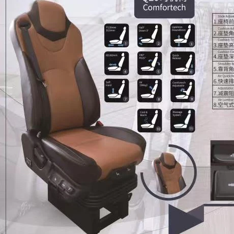 Custom Factory High quality Tractor driver seat air suspension machine seat Truck Seat for Truck Tractor