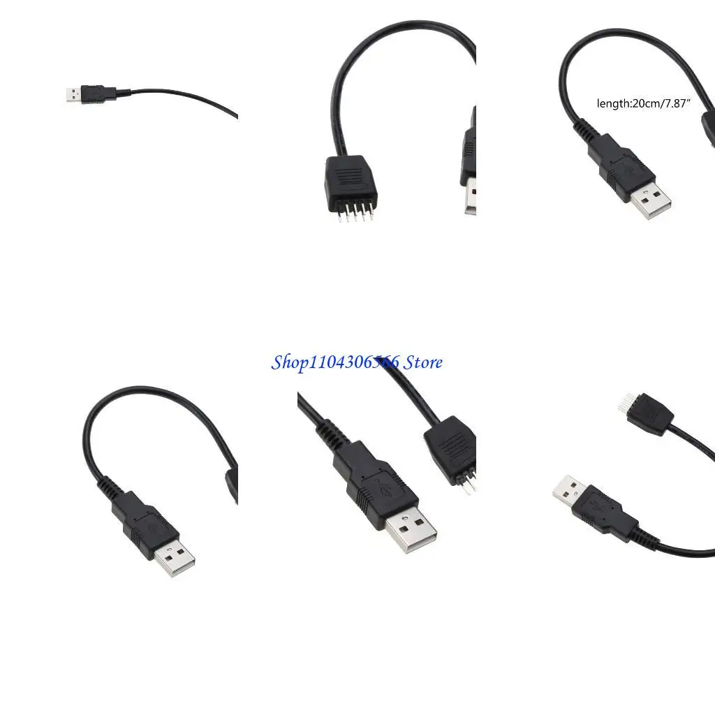 

02DD Материнская плата Внутренний USB Hub 9pin USB Header Мужчина 1 для типа Адаптер удлинительного кабеля Материнской платы USB