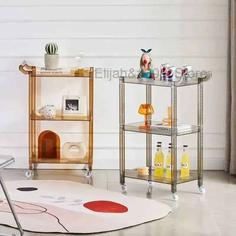 صالون المتداول الاكريليك عربة تخزين طبية عربة صالون تجميل مستحضرات التجميل الحلاق Carrito أثاث الصالون المساعد BL50ST #2