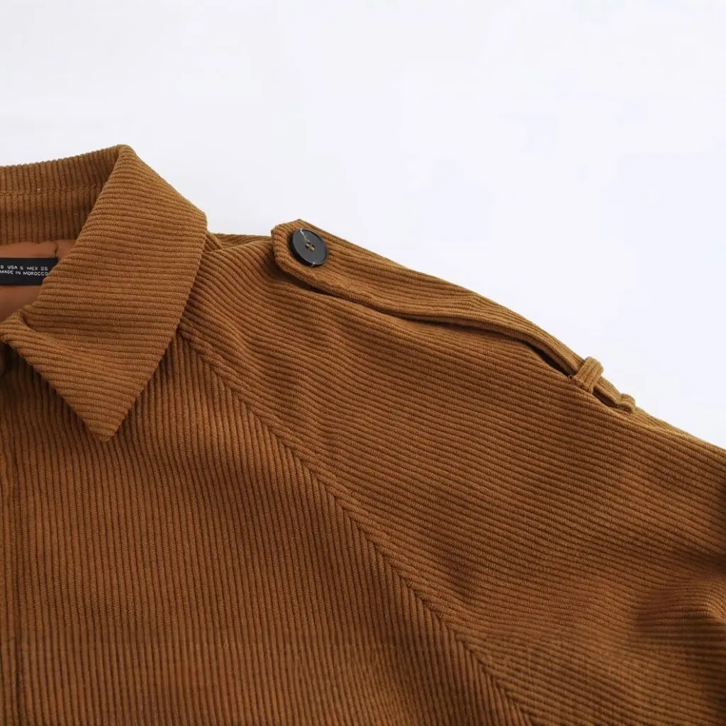 

European And American Fashion Corduroy Bomber Jacket Women's Spring Autumn New Style B481878