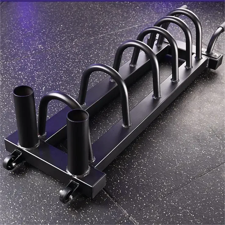Commercial Movable Rack Cart Barbell Weight Plate Barbell Bar Storage Rack For Strength Training Gym Gym Benches & Racks