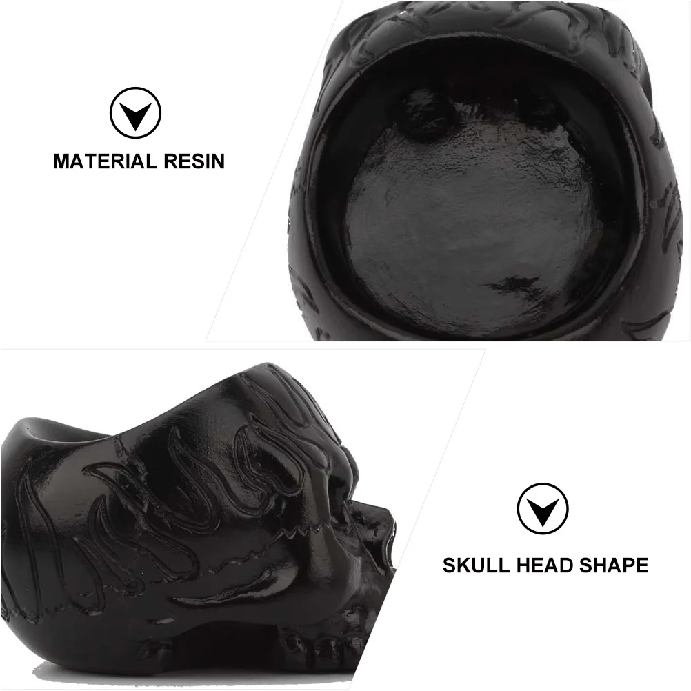 

Skull Head Shape Creative Resin Candlestick Holder Home Resin Craft Decorative Ornament Sticks Candlesticks
