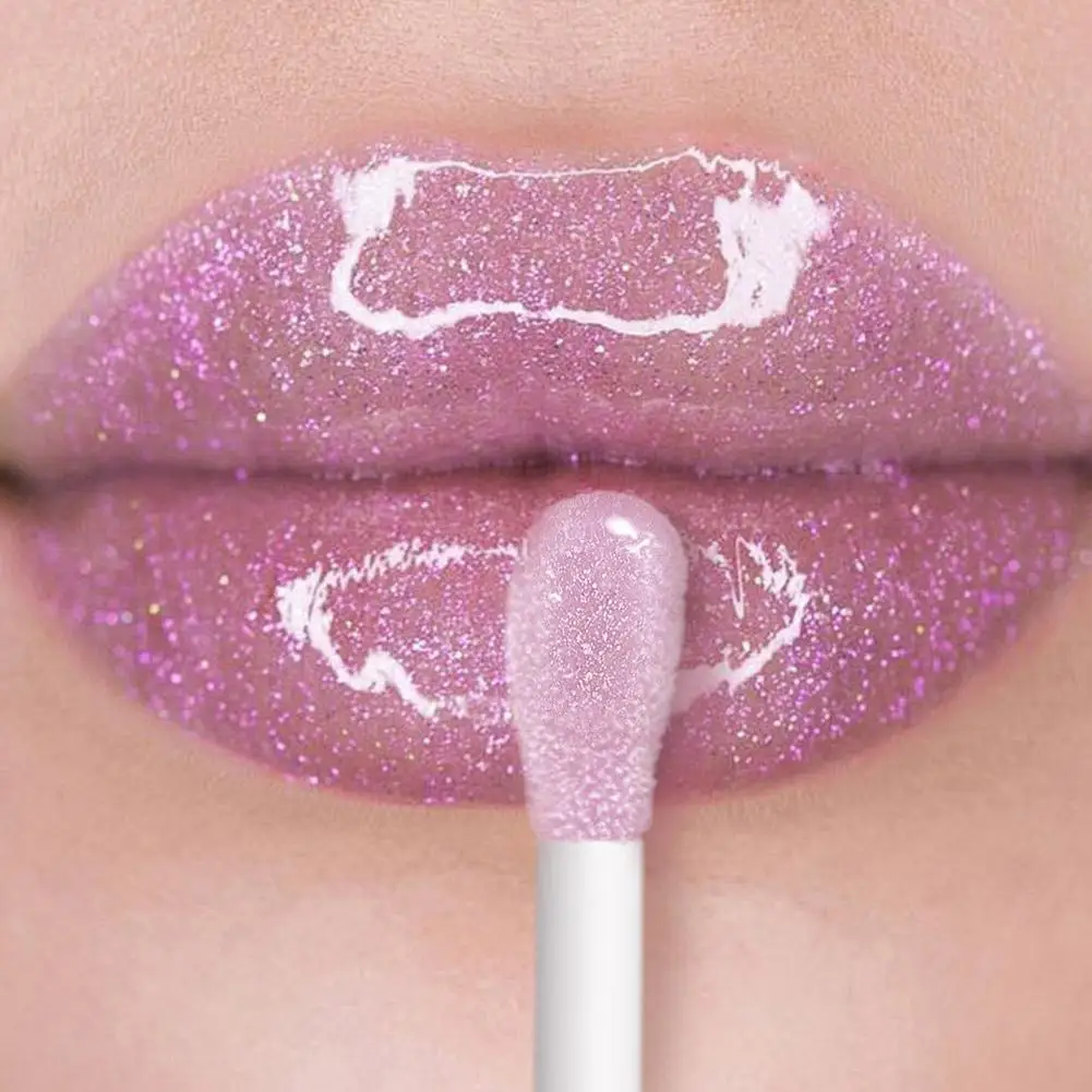 グリッターリップグレーズ 長持ちリップグロス 防水液体口紅 メイクアップリップオイル リップティント 保湿リップバーム 6色