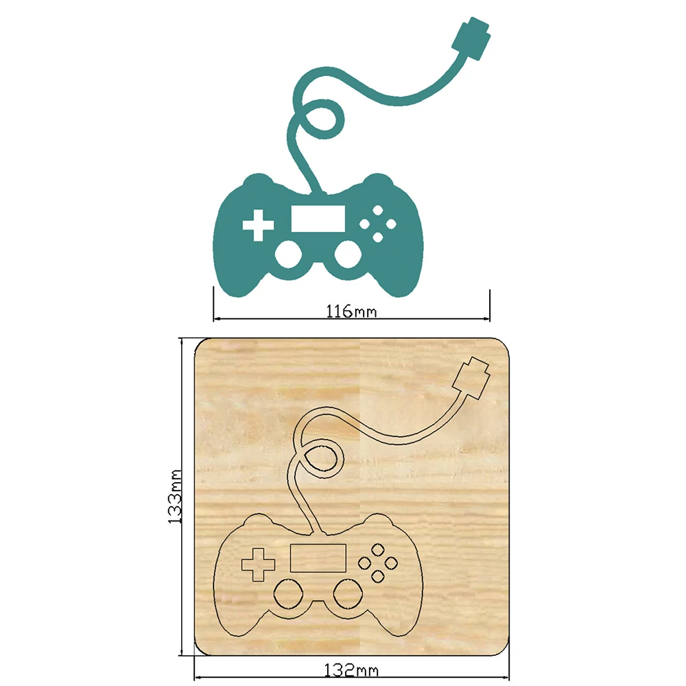 2022 New Gamepad Decoration Cutting Dies Wooden Knife Die Compatible With Most Manual Die Cut Cutters