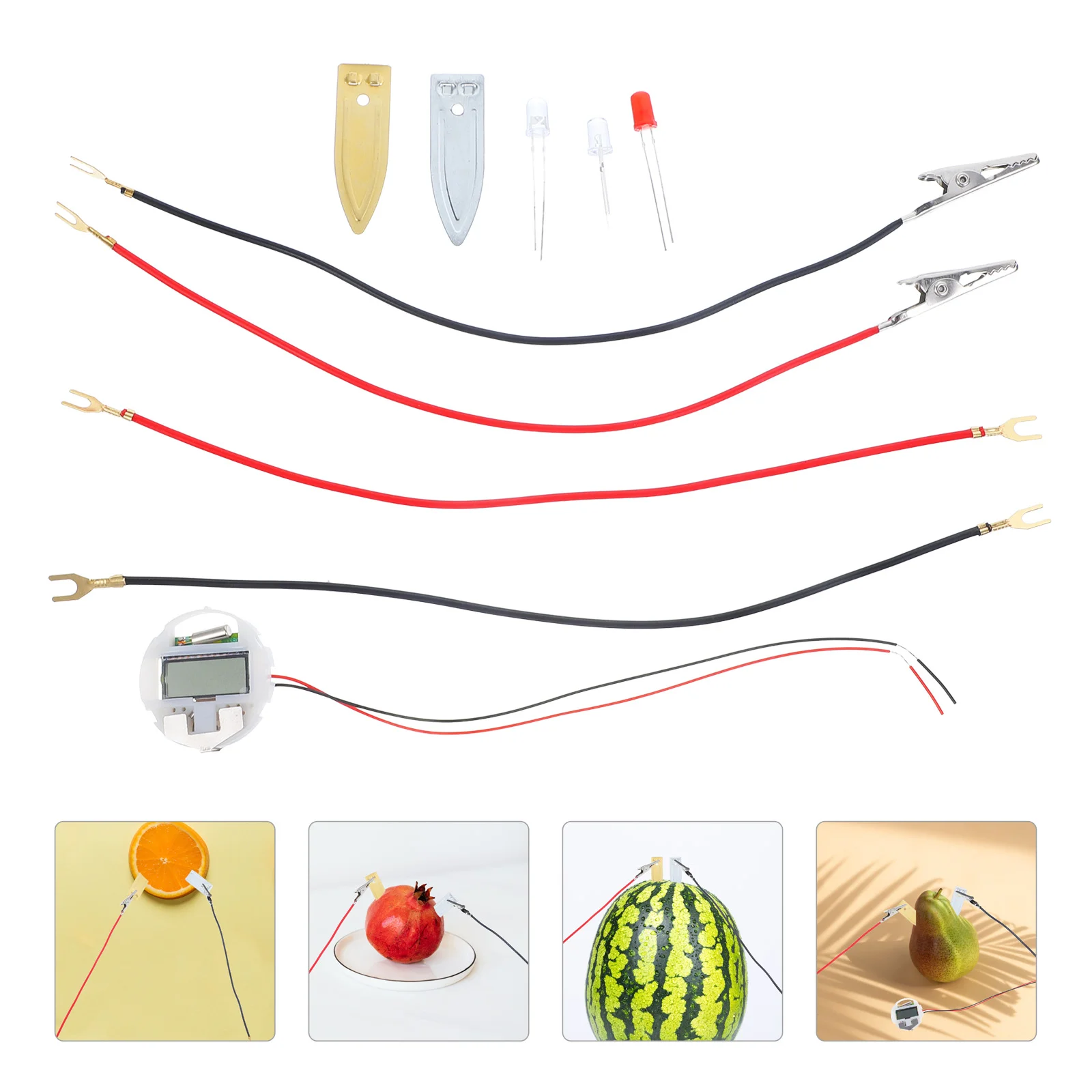 Fruit Power Generation Experiment Principle of Supply Prop Clock Kits Sensory Toy Metal Students Science