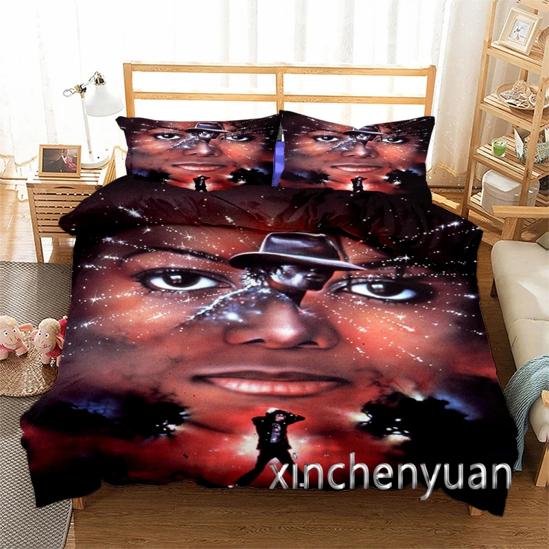 3D Printed Michael Jackson Bedding Set Duvet Covers Pillowcases Comforter Bedding Set Bedclothes Textile Home Queen King N09