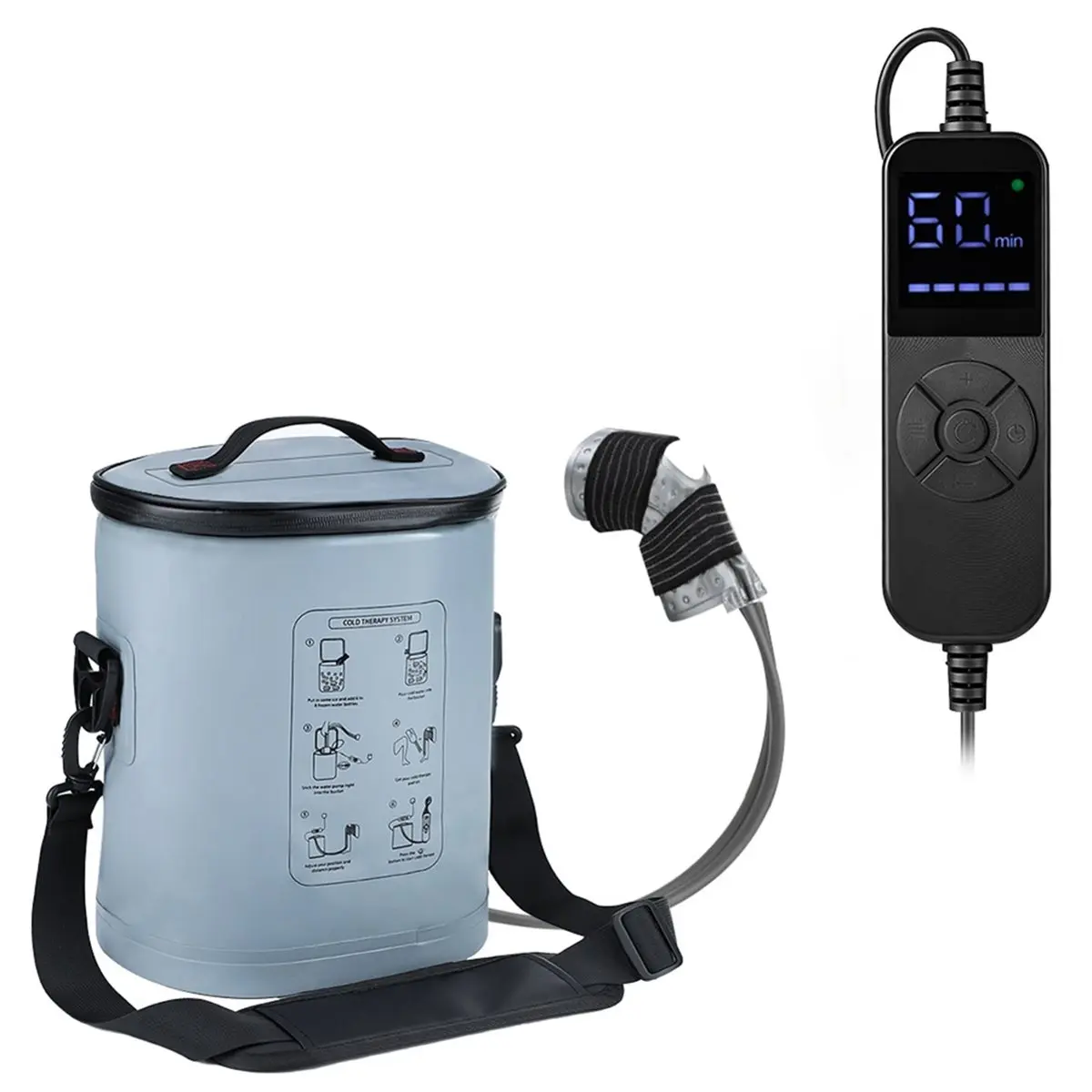 [HIHI] Portable Cold Therapy Machine for Knee Surgery Recovery, Ice Compression Wrap System US Plug