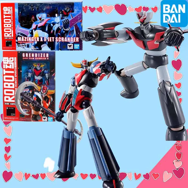 in stock  GUNDAM ROBOT Anime Figure SIDE SUPER MAZINGER X JET SCRANDER GRENDIZER 2.Anime Action Figures Original Bandai Toys