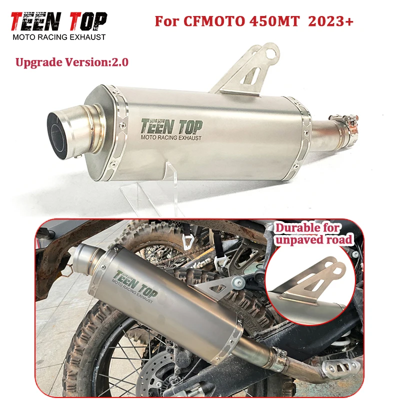Motorcycle Slip-on Exhaust For CFMOTO 450MT 450 MT Exhaust Muffler DB Killer 450MT Exhaust Tailpipe OEM High Performance Muffler