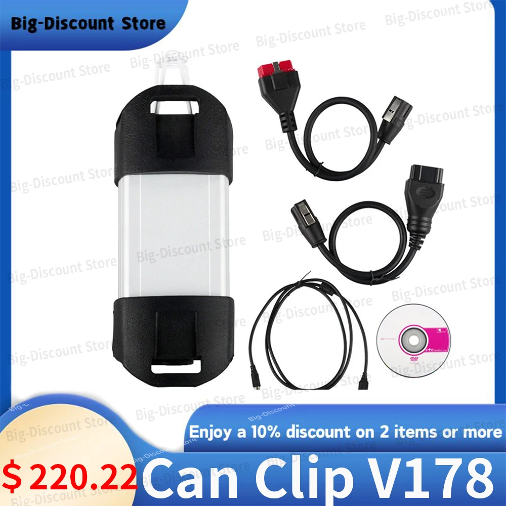 2024 Newest for renault Can Clip OBD2 Normal chip Diagnostic Interface Car Auto Scanner Can Clip V178 Diagnostic Tool