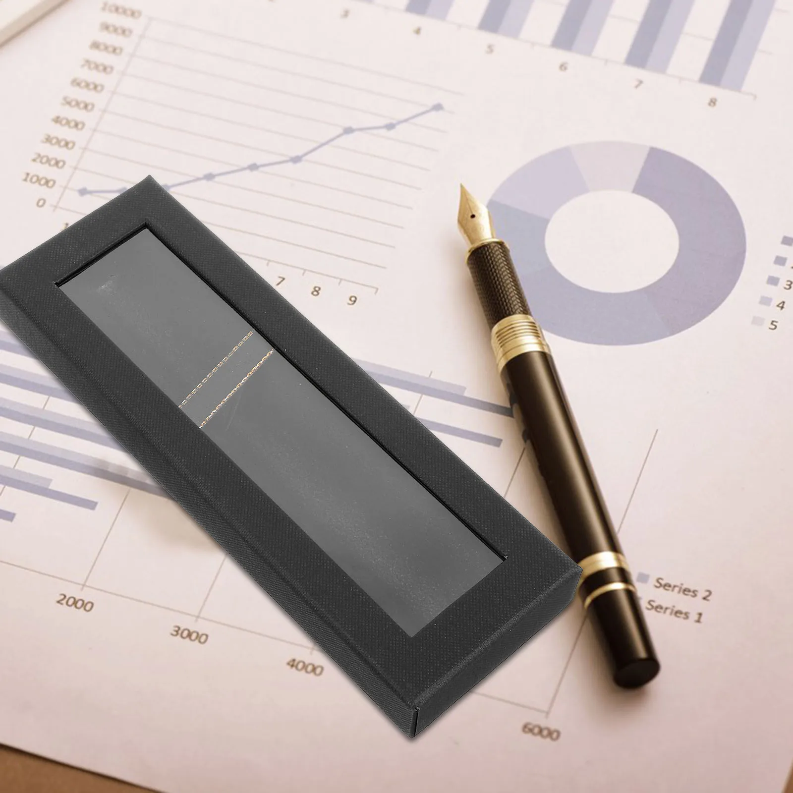 

2Pcs Pen Boxes Gift Packaging Clear Display Paper Silk Pen Case Pencil Holder Organizer Gift Box Small Pencil Case