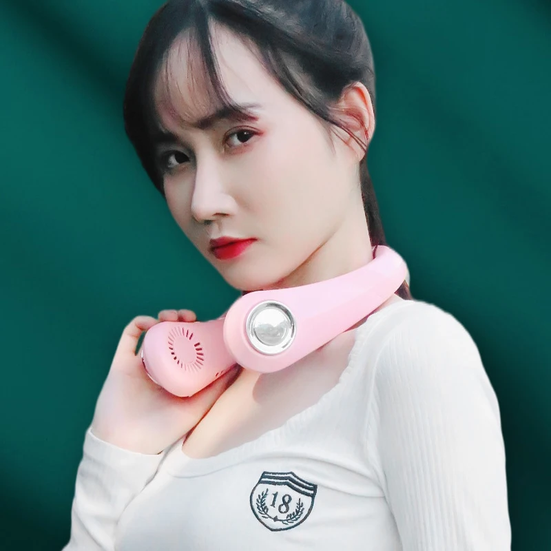 

KNCOKAR Xiaomi подвесные шейные вентиляторы мини портативный безлопастной USB перезаряжаемый бесшумный вентилятор для улицы Ventilador Abanicos охлаждение