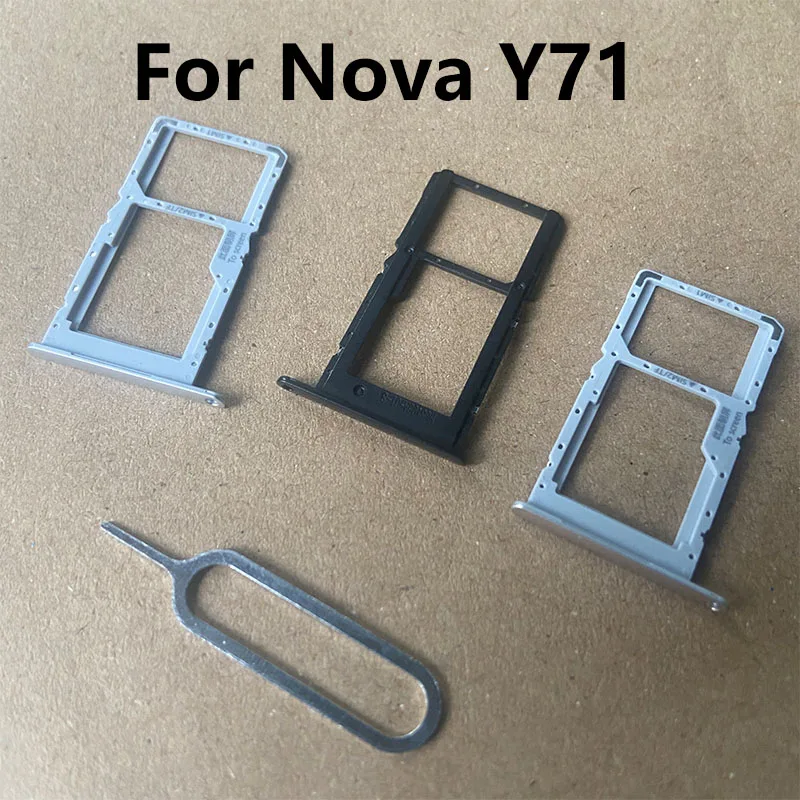 

For Huawei Honor Nova Y71 SIM Card Tray Sim Card Holder Slot adapter and Micro SD Card Tray Holder With Free Eject Pin Key